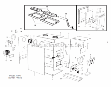 Part Location Diagram of 83278 US Stove Company Left Side Pedestal Trim